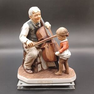 "Grandpa's Little Ballerina by Norman Rockwell 1979 Porcelain Figurine